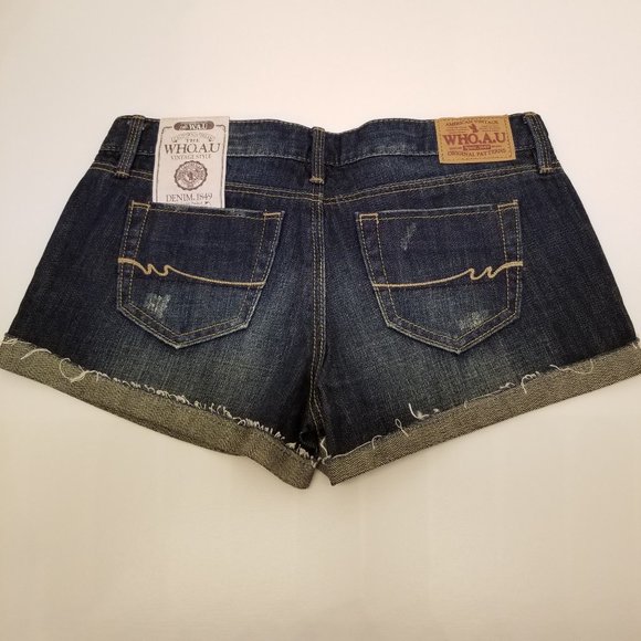 WHO.A.U Women's denim shorts size 26 - Picture 2 of 4